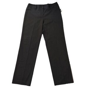 NWT‎ AB Studio Dress Pants Women's Heather Gray Size 8 Faux Pockets Stretch